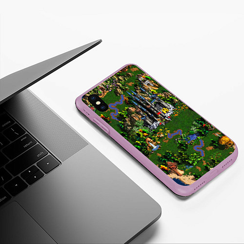 Чехол iPhone XS Max матовый Heroes of Might and Magic / 3D-Сиреневый – фото 3
