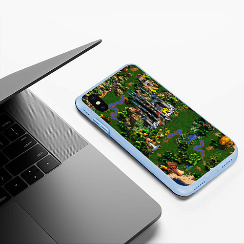 Чехол iPhone XS Max матовый Heroes of Might and Magic / 3D-Голубой – фото 3