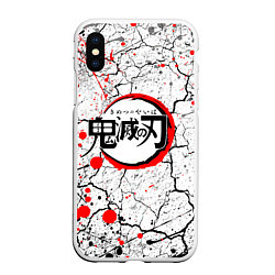 Чехол iPhone XS Max матовый KIMETSU NO YAIBA, цвет: 3D-белый