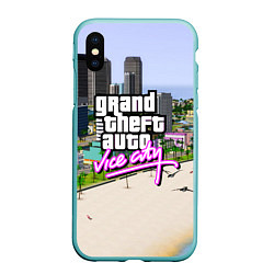 Чехол iPhone XS Max матовый GTA REDUX 2020, цвет: 3D-мятный