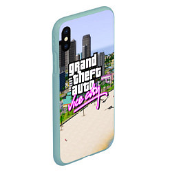 Чехол iPhone XS Max матовый GTA REDUX 2020, цвет: 3D-мятный — фото 2