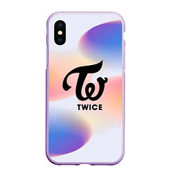 Чехол iPhone XS Max матовый TWICE, цвет: 3D-сиреневый