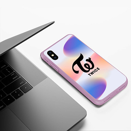 Чехол iPhone XS Max матовый TWICE / 3D-Сиреневый – фото 3