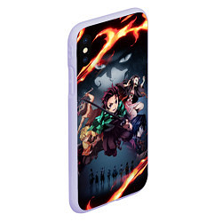 Чехол iPhone XS Max матовый KIMETSU NO YAIBA, цвет: 3D-светло-сиреневый — фото 2