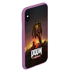 Чехол iPhone XS Max матовый DOOM ETERNAL, цвет: 3D-фиолетовый — фото 2