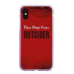 Чехол iPhone XS Max матовый Three days grace Outsider, цвет: 3D-сиреневый