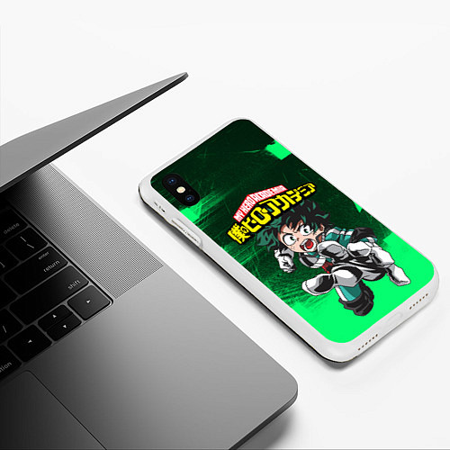 Чехол iPhone XS Max матовый MY HERO ACADEMIA / 3D-Белый – фото 3