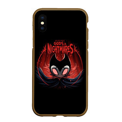 Чехол iPhone XS Max матовый Hollow Knight, цвет: 3D-коричневый