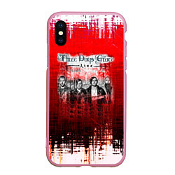 Чехол iPhone XS Max матовый Three Days Grace, цвет: 3D-розовый