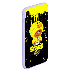 Чехол iPhone XS Max матовый Brawl Stars Sally Leon, цвет: 3D-светло-сиреневый — фото 2