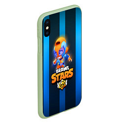 Чехол iPhone XS Max матовый Brawl Stars GT Max, цвет: 3D-салатовый — фото 2