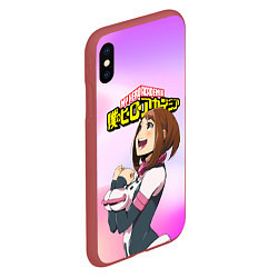 Чехол iPhone XS Max матовый MY HERO ACADEMIA, цвет: 3D-красный — фото 2