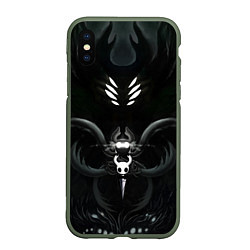 Чехол iPhone XS Max матовый Hollow Knight, цвет: 3D-темно-зеленый