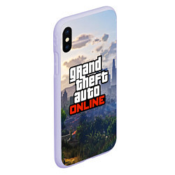 Чехол iPhone XS Max матовый GTA ONLINE, цвет: 3D-светло-сиреневый — фото 2