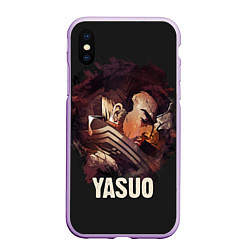 Чехол iPhone XS Max матовый Yasuo, цвет: 3D-сиреневый
