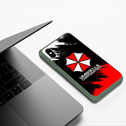 Чехол iPhone XS Max матовый UMBRELLA CORP, цвет: 3D-темно-зеленый — фото 2