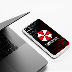 Чехол iPhone XS Max матовый RESIDENT EVIL UMBRELLA CORP, цвет: 3D-белый — фото 2