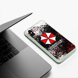 Чехол iPhone XS Max матовый UMBRELLA CORP, цвет: 3D-салатовый — фото 2