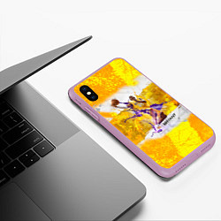 Чехол iPhone XS Max матовый Kobe Bryant, цвет: 3D-сиреневый — фото 2