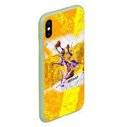 Чехол iPhone XS Max матовый Kobe Bryant, цвет: 3D-салатовый — фото 2