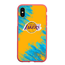 Чехол iPhone XS Max матовый Kobe Bryant, цвет: 3D-красный