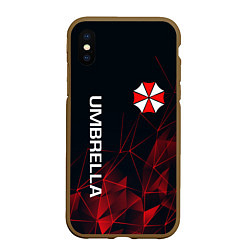 Чехол iPhone XS Max матовый UMBRELLA CORP, цвет: 3D-коричневый