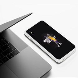 Чехол iPhone XS Max матовый Kobe Bryant, цвет: 3D-белый — фото 2