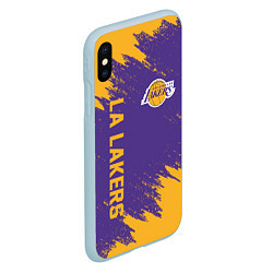 Чехол iPhone XS Max матовый LA LAKERS, цвет: 3D-голубой — фото 2