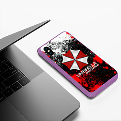 Чехол iPhone XS Max матовый UMBRELLA CORP, цвет: 3D-фиолетовый — фото 2