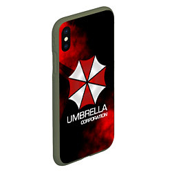 Чехол iPhone XS Max матовый UMBRELLA CORP, цвет: 3D-темно-зеленый — фото 2