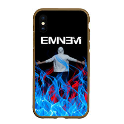 Чехол iPhone XS Max матовый EMINEM, цвет: 3D-коричневый