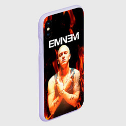 Чехол iPhone XS Max матовый EMINEM, цвет: 3D-светло-сиреневый — фото 2