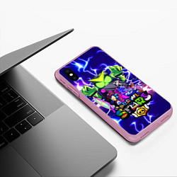 Чехол iPhone XS Max матовый BRAWL STARS, цвет: 3D-розовый — фото 2