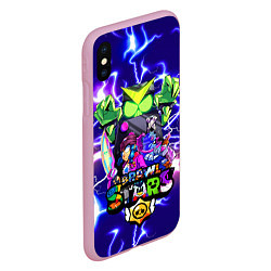 Чехол iPhone XS Max матовый BRAWL STARS, цвет: 3D-розовый — фото 2