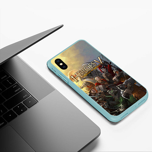Чехол iPhone XS Max матовый Heroes of Might and Magic / 3D-Мятный – фото 3
