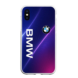 Чехол iPhone XS Max матовый BMW, цвет: 3D-белый