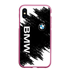 Чехол iPhone XS Max матовый BMW, цвет: 3D-малиновый