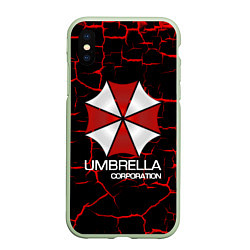 Чехол iPhone XS Max матовый UMBRELLA CORP, цвет: 3D-салатовый