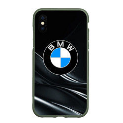 Чехол iPhone XS Max матовый BMW, цвет: 3D-темно-зеленый