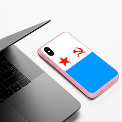Чехол iPhone XS Max матовый ВМФ СССР, цвет: 3D-баблгам — фото 2