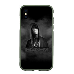 Чехол iPhone XS Max матовый EMINEM, цвет: 3D-темно-зеленый