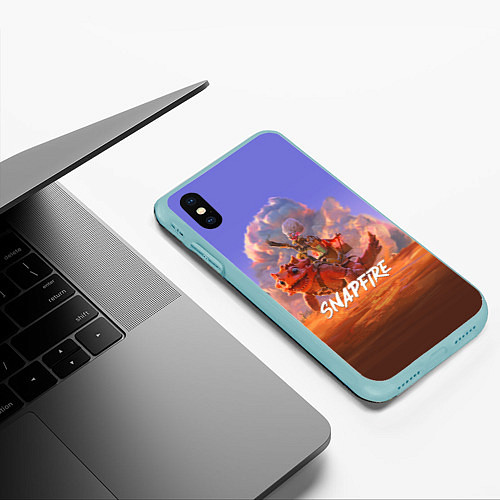 Чехол iPhone XS Max матовый Snapfire / 3D-Мятный – фото 3