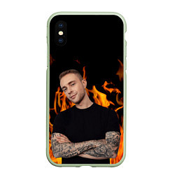 Чехол iPhone XS Max матовый Егор Крид, цвет: 3D-салатовый