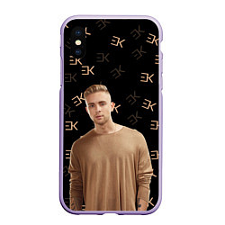 Чехол iPhone XS Max матовый Егор Крид, цвет: 3D-светло-сиреневый