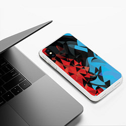 Чехол iPhone XS Max матовый Fire and water, цвет: 3D-белый — фото 2
