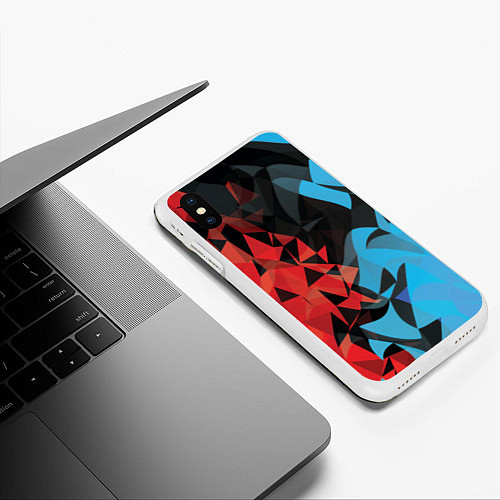 Чехол iPhone XS Max матовый Fire and water / 3D-Белый – фото 3