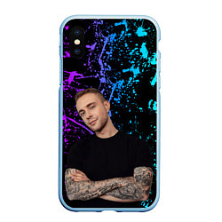Чехол iPhone XS Max матовый Егор Крид, цвет: 3D-голубой