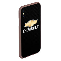 Чехол iPhone XS Max матовый CHEVROLET, цвет: 3D-коричневый — фото 2