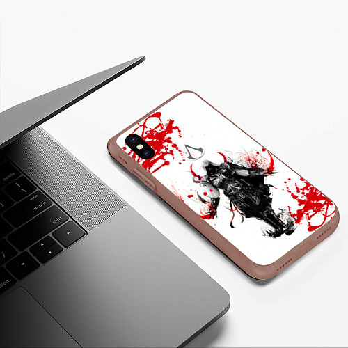 Чехол iPhone XS Max матовый Assassins Creed / 3D-Коричневый – фото 3