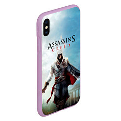 Чехол iPhone XS Max матовый Assassins Creed, цвет: 3D-сиреневый — фото 2